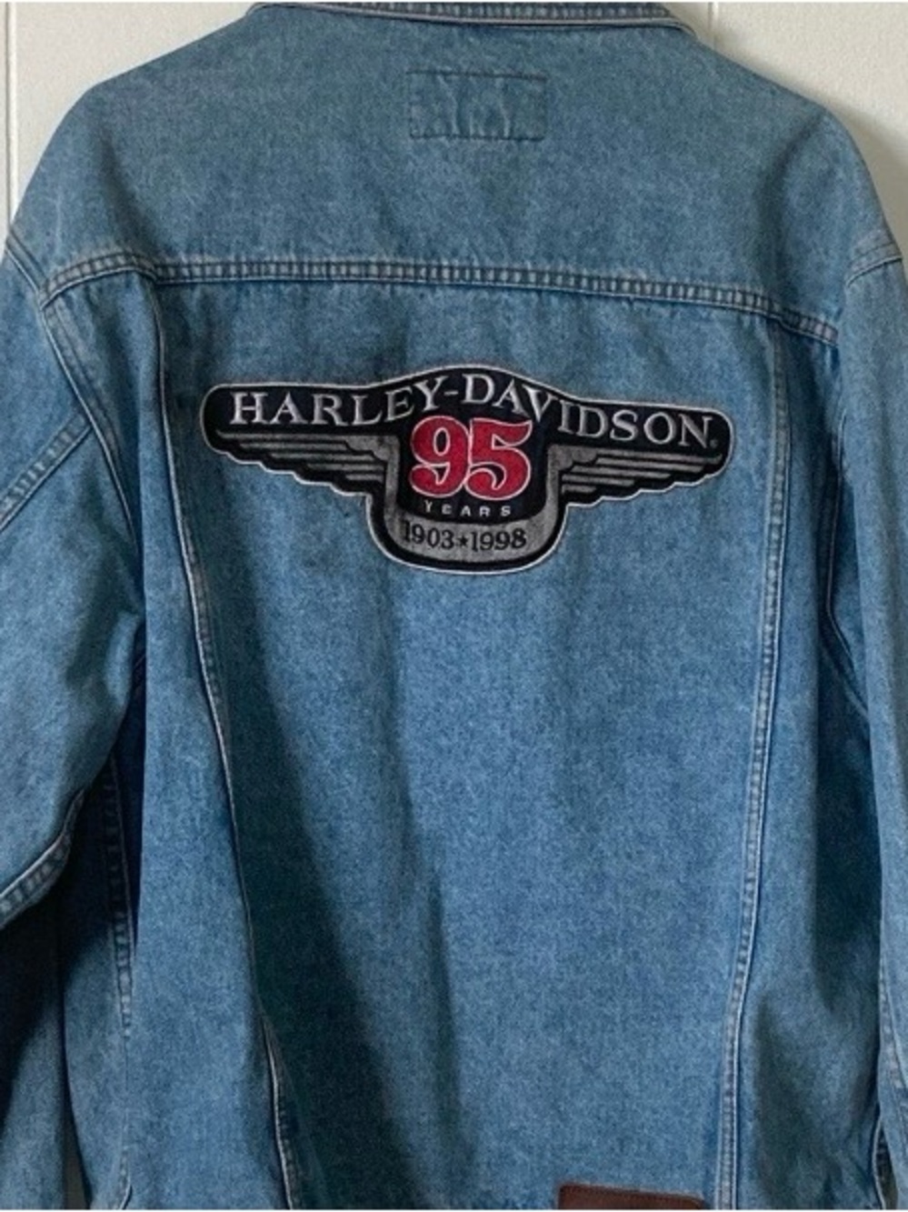 Harley-Davidson SZ M Light Blue Denim Jacket.Vintage 1998